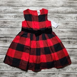 Carters black and red buffalo plaid dress
